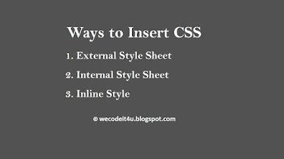 ways to insert CSS