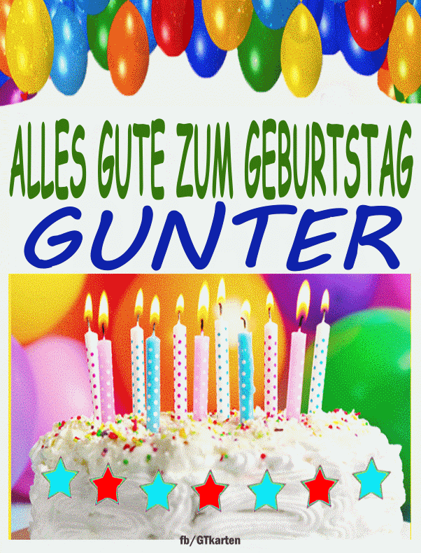 Alles Gute Zum Geburtstag GUNTER gif HBDAY.ART/DE