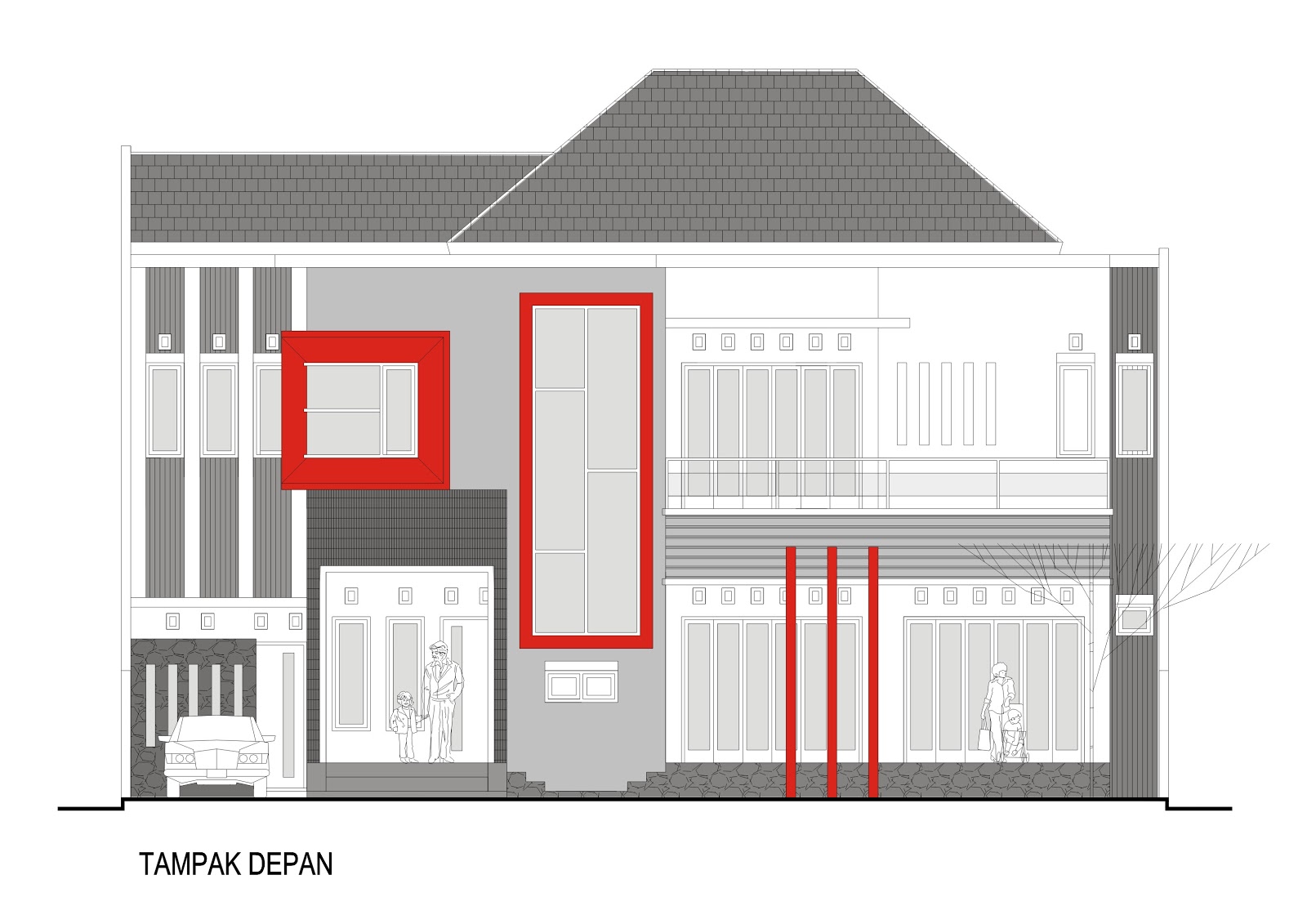 IDEsign - arsitektur: Desain Rumah dengan Luas lahan 12 x 