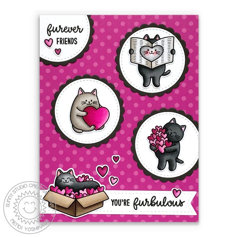 Sunny Studio Puppy Love Stamps Dogs with Hearts 2x3 Clear Set - Sunny  Studio Stamps