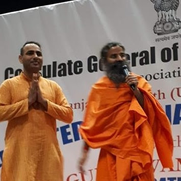 Dr Ashok with Swami Ramdev