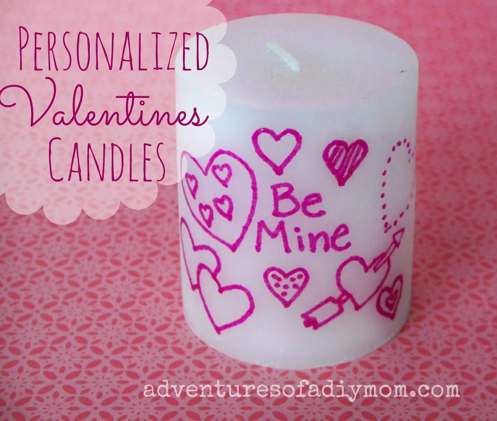 Personalized valentines Candles