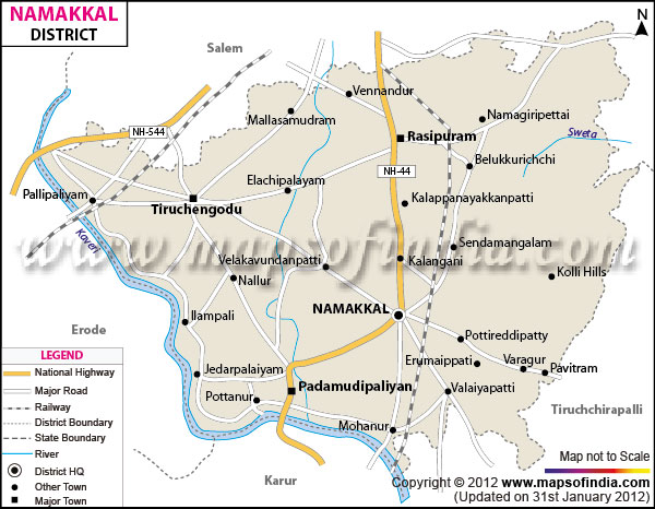 Namakkal District Information, Boundaries and History from Shankar IAS