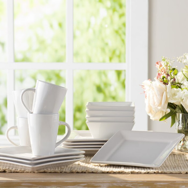Ceramic Dinnerware Set Wayfair Basics 16 Piece Ceramic Dinnerware Set, Service for 4
