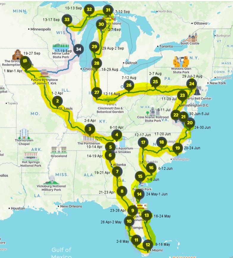 Schellhase 2021 Southeast & East Coast RV Travels 13 Sep Arrived at