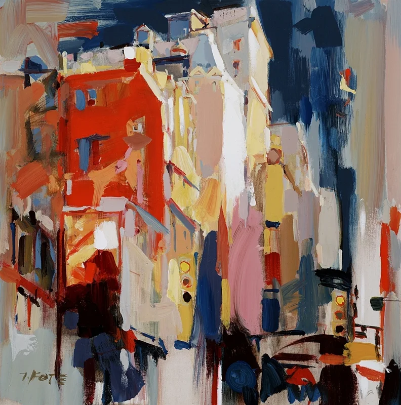 Josef Kote 1964 | Albanian Abstract painter | Vibrant colors