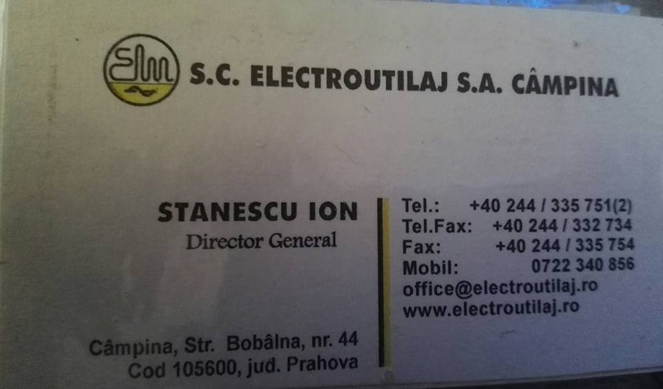 23. STANESCU ION , Dir. S.C. ELECTROUTILAJ S.A. CAMPINA