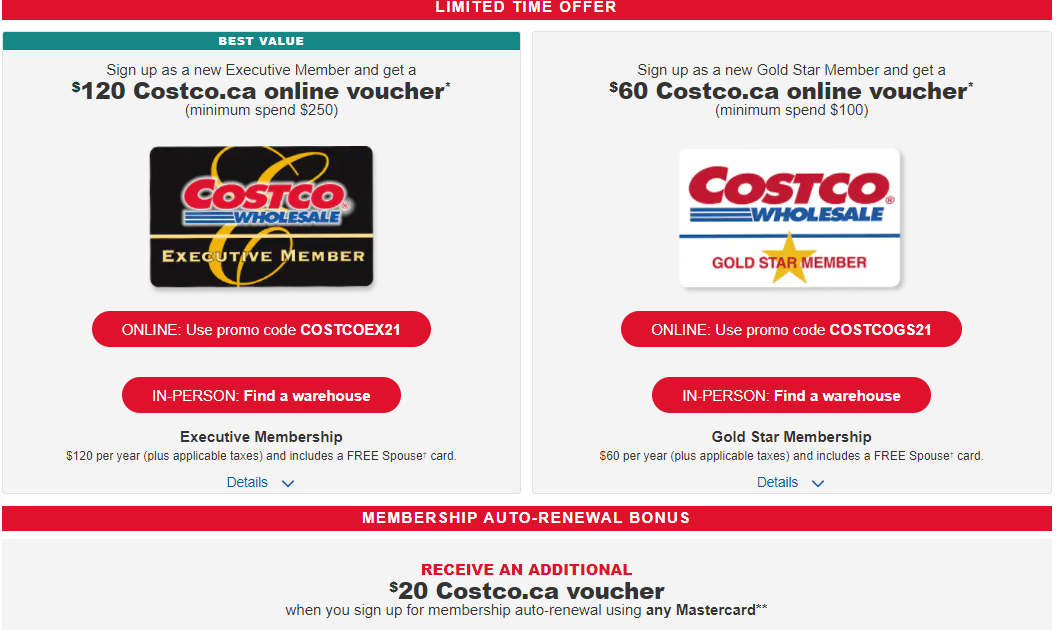 Costco Membership Promotion (Expired)