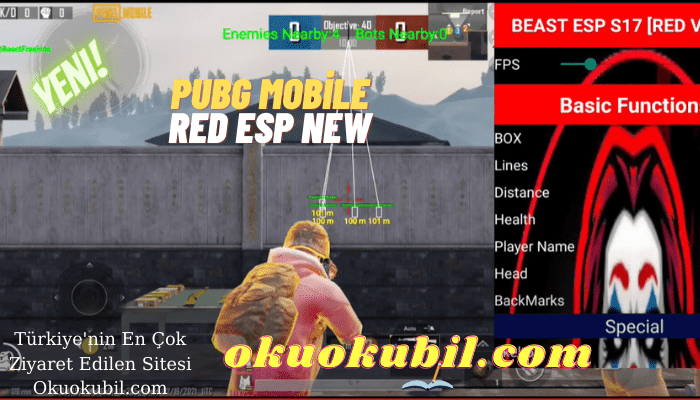 Pubg Mobile 1.2.0 Beast RED ESP 17 Güncellendi Powerful Aimbot APK