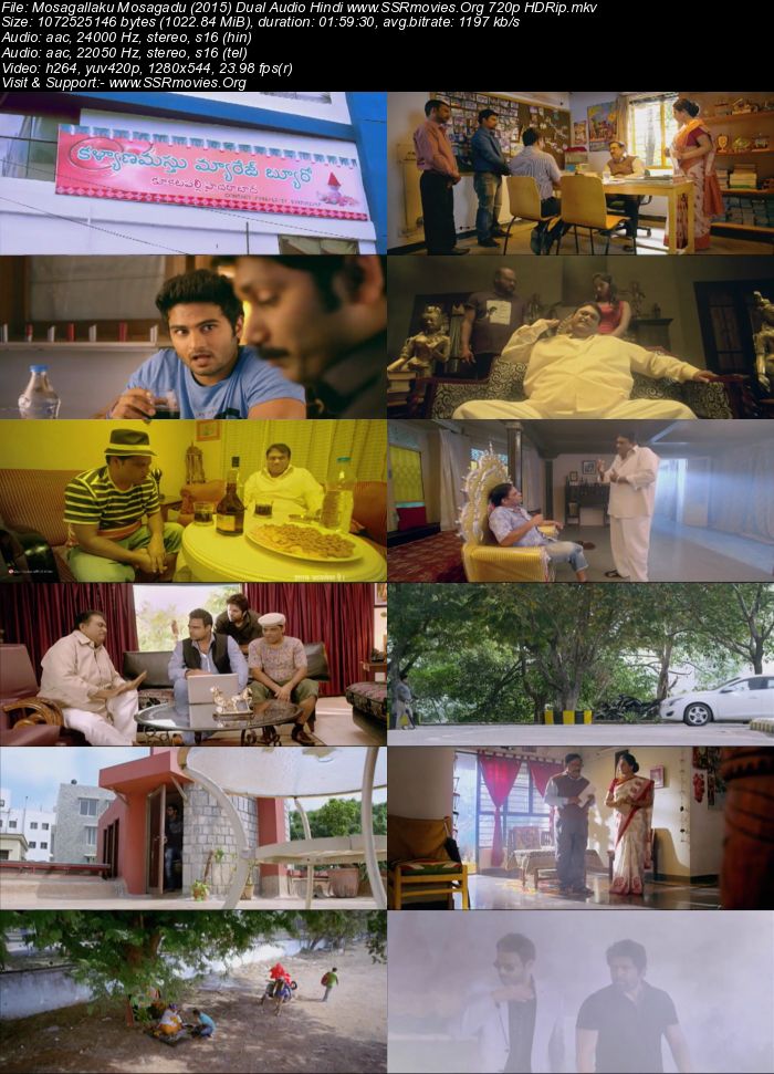 Mosagallaku Mosagadu (2015) Dual Audio Hindi 720p HDRip