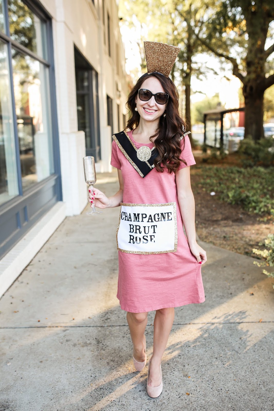 DIY Halloween Costume Champagne and Rosé Bottles [ The Daily Amy ]