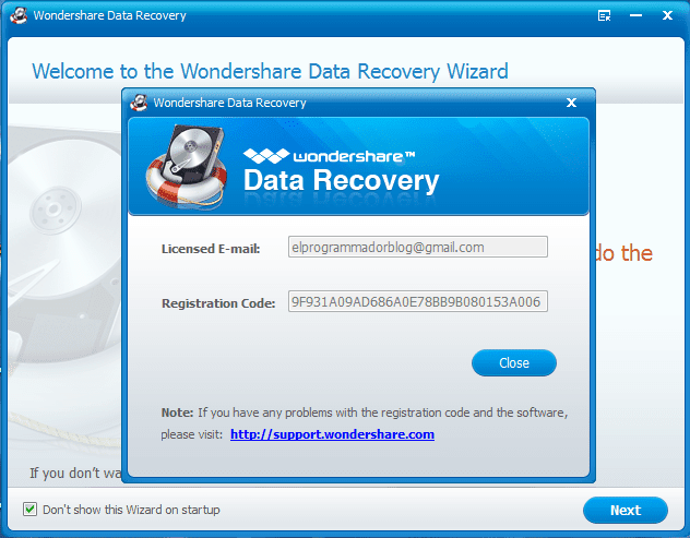 wondershare data recovery free activation key