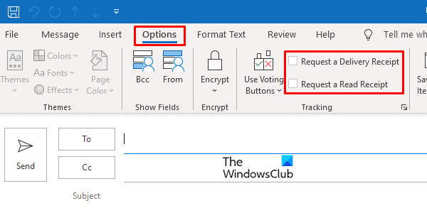 Cómo configurar el recibo de lectura en las opciones de Outlook Inside