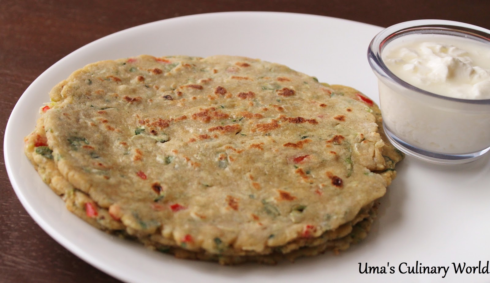 Gluten free Zucchini Paratha / Flatbread