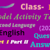Model Activity Tasks | Second Language (English) | CLASS 9 | Part One and Part Two | 2020 | PDF | Question & Answer