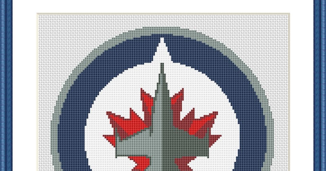 Tango Stitch easy cross stitch designs Winnipeg Jets logo cross stitch