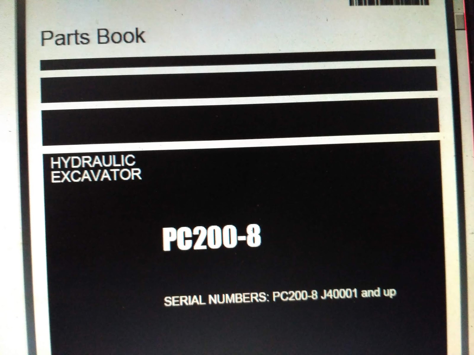 Parts Book Excavator Komatsu Pc2008 Berita Manual Book