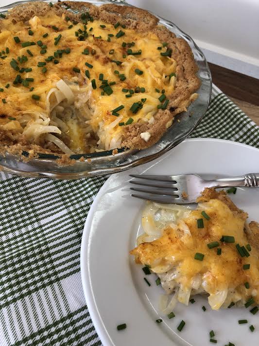 Redhead Says CHEDDAR AND RITZ CRACKER VIDALIA ONION PIE