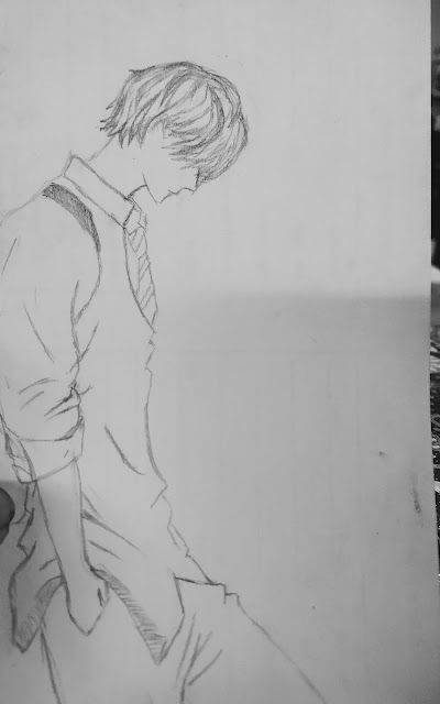 Sketsa Anime Cowok Cool - Pikipo