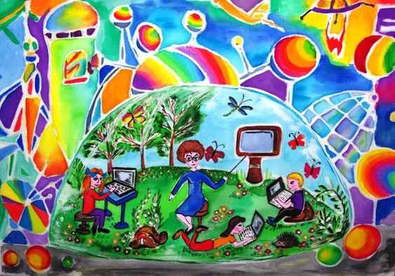 Tranh ve o to mo uoc 19