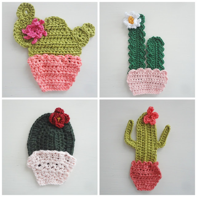 Crochet Cacti Applique - pattern release