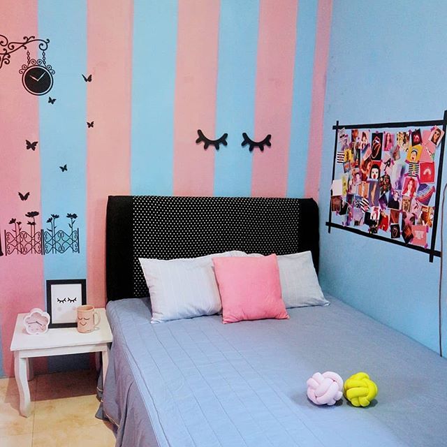 Terpopuler 26 Cat  Dinding  Kamar  2 Warna  Biru Dan Pink