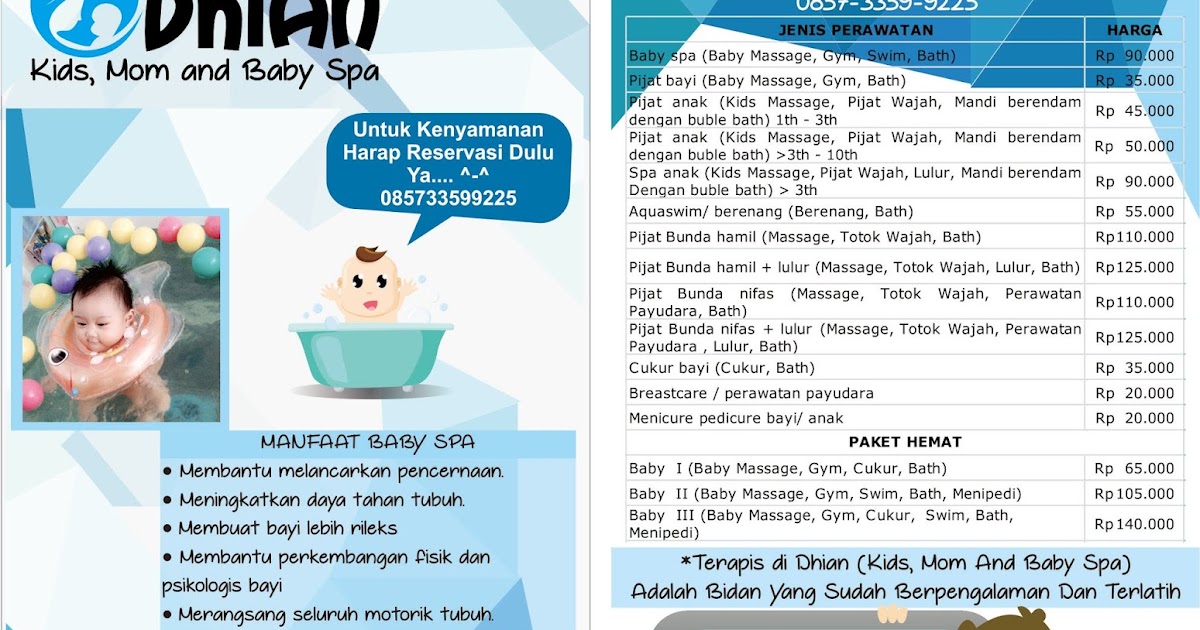 Contoh Brosur Baby Spa Goresan