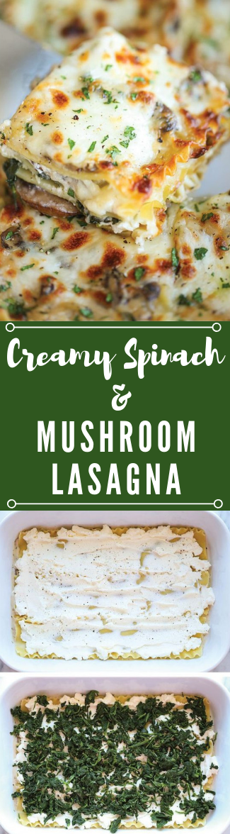 CREAMY SPINACH AND MUSHROOM LASAGNA #lasagna #vegan #vegetarian #dinner #mushroom CREAMY SPINACH AND MUSHROOM LASAGNA #lasagna #vegan #vegetarian #dinner #mushroom