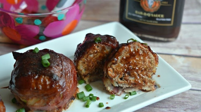 BBQ Bacon Onion Meatballs #dinner #recipes