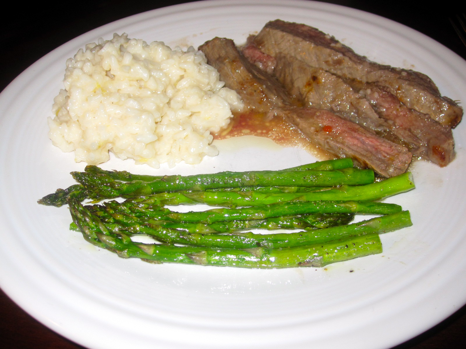 The Cultural Dish Italian Style Flank Steak & Asparagus
