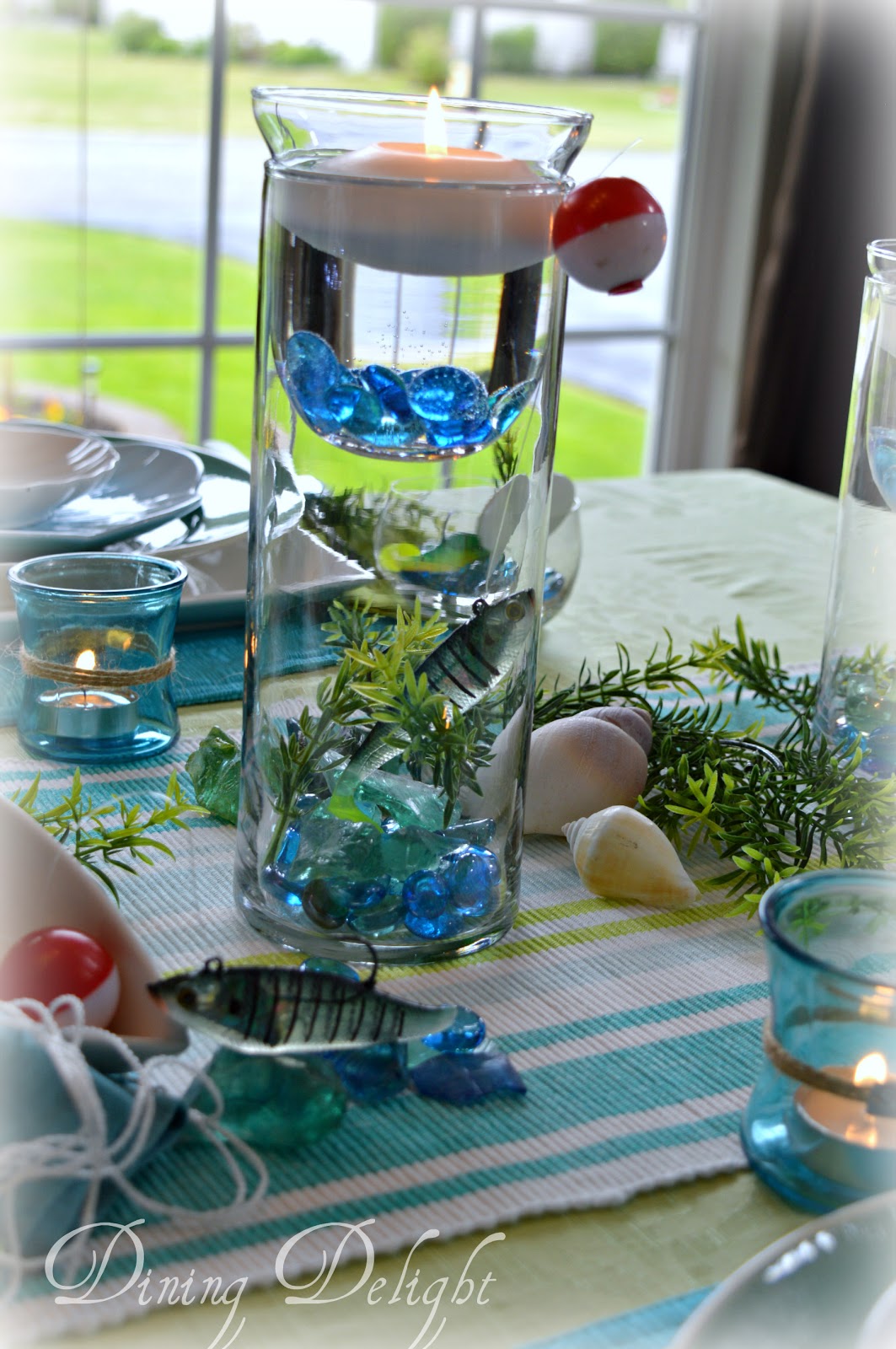 Dining Delight Fishing Tablescape for Father's Day