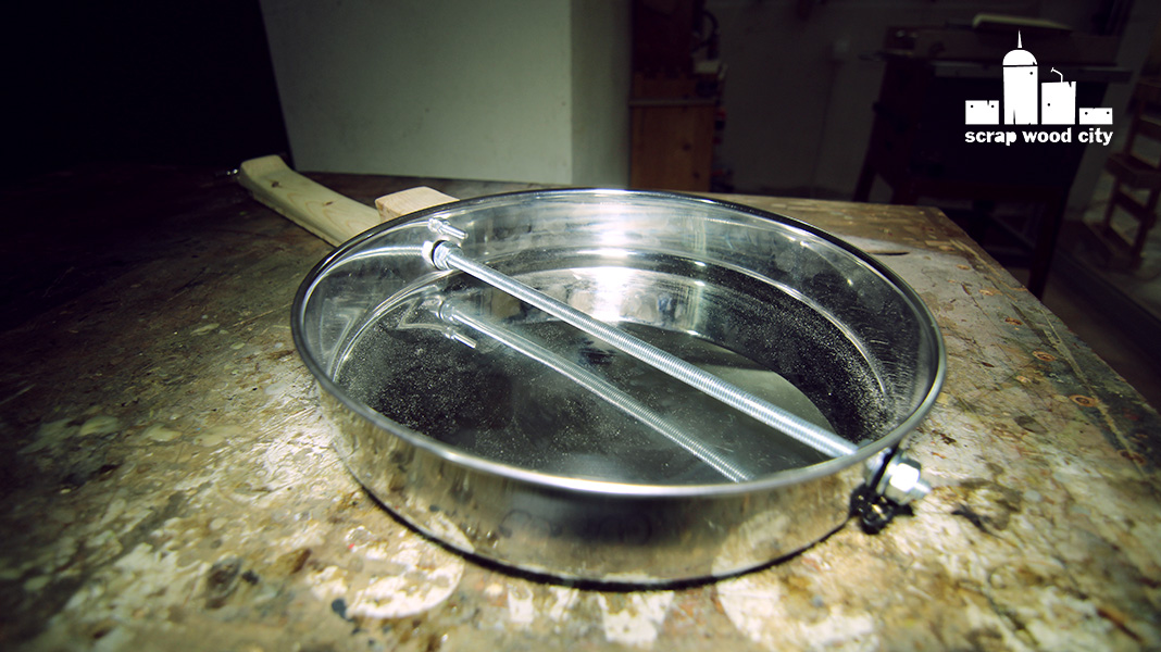 scrap wood city: How to make a 2 string instrument from an oven pan ...