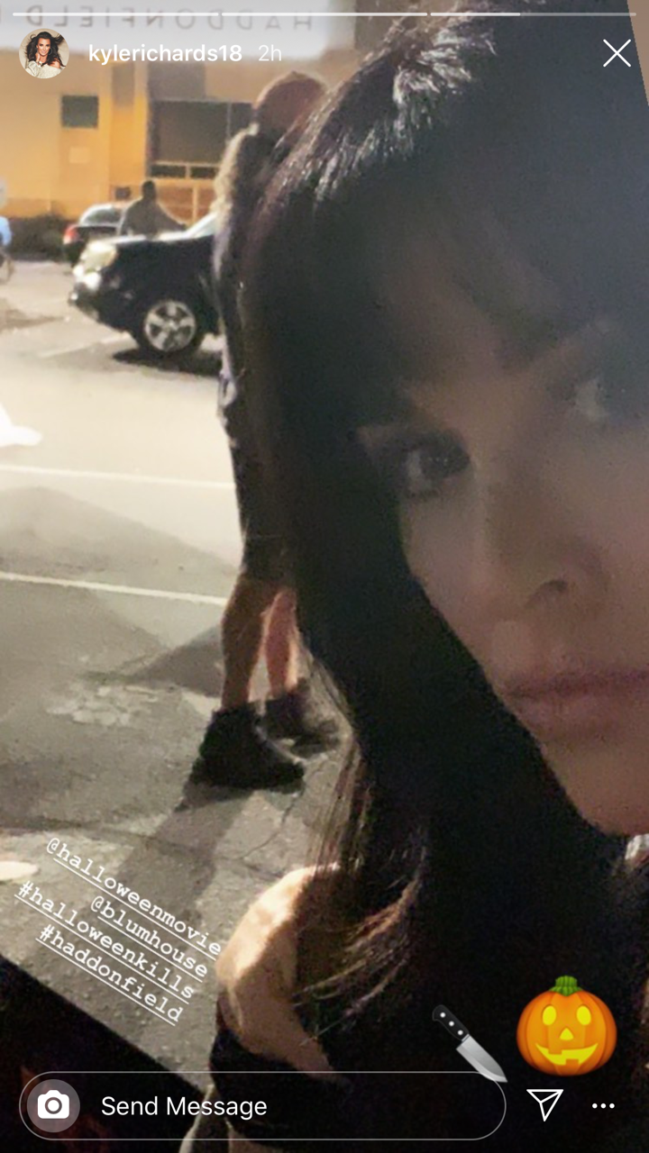 Kyle Richards On Set Of Halloween Kills See Pics Here