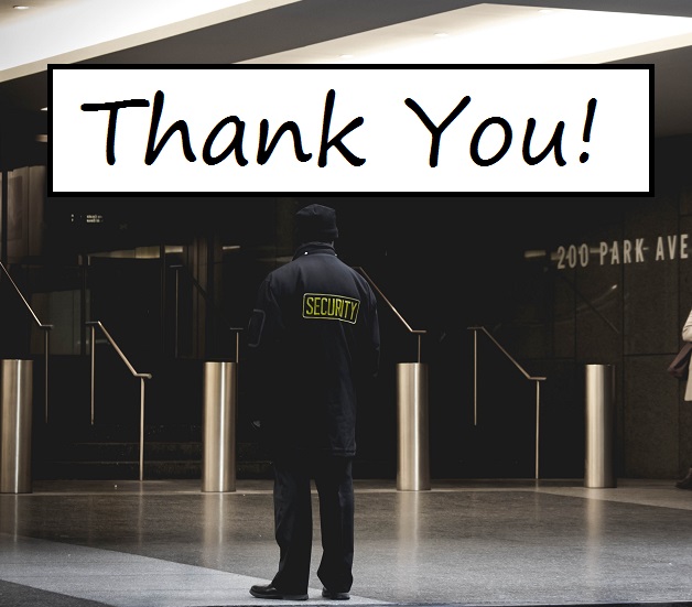 Messages And Sayings Thank You Messages for Security Guards