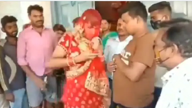 A young man reached his house as a bride to meet his girlfriend in Bhadohi district of UP