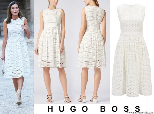 Queen Letizia wore HUGO BOSS Dafalia Dress