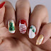 Happy Holidays Collage Nail Art