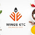 Wings Etc Restaurant Logo Design Idea