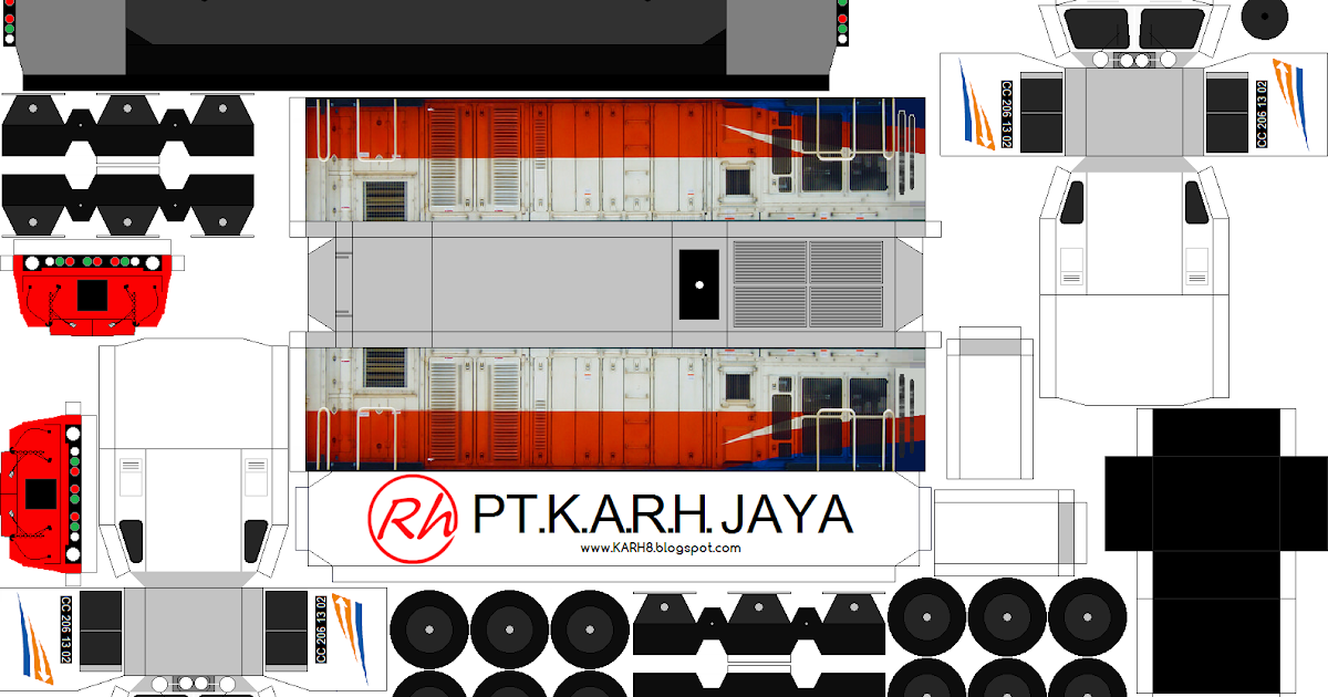 Kereta Api Papercraft Lokomotif Kereta Api Indonesia (Edisi Revisi)!!
