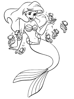 Ariel Printable Coloring Pages