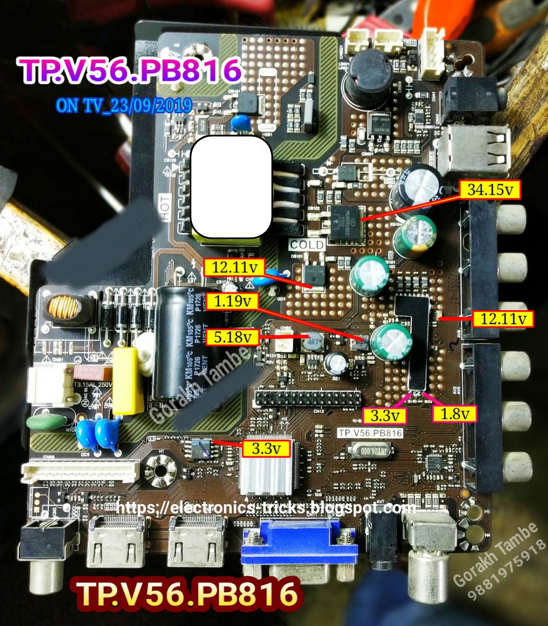 LED TV SUPPORT LED TV Mainboard Voltages Guide