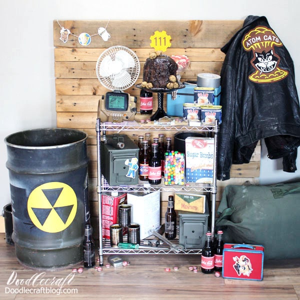 Attention all Vault Dwellers: This is the party you'll want to get out of cryosleep for! Plan the perfect, totally geeked out Fallout themed party! If you've played the game, you know. It's a post-apocalyptic environment set in the year 2077, but everything has an old school 1950's vibe.   It's an open world game, so you can go wherever you want, whenever you want. I take days off of doing quests just to build up and decorate my settlements. I really ended up loving the game so much, I had to do a themed party to celebrate my completion of the game.