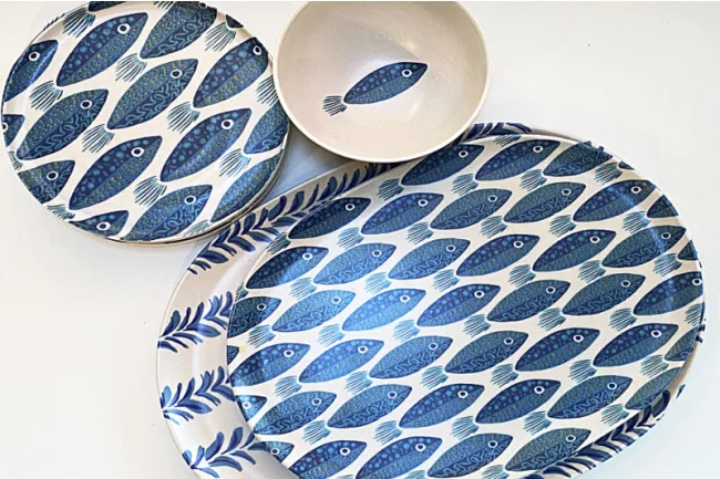 fish designed outdoor dishes