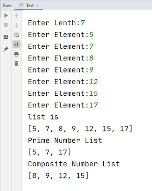 Separate Prime and Composite Number into Two Different List using Python