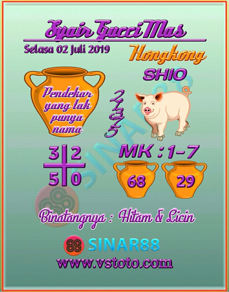 Kode Togel Hk 02 Juli 2019 Master Togel