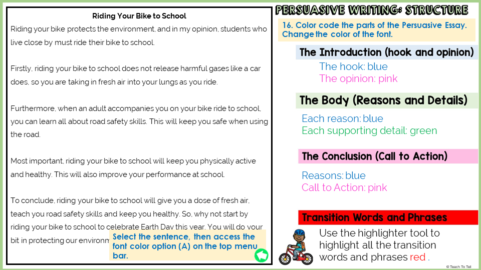 persuasive essay google slides