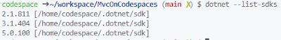 dotnet --list-sdks