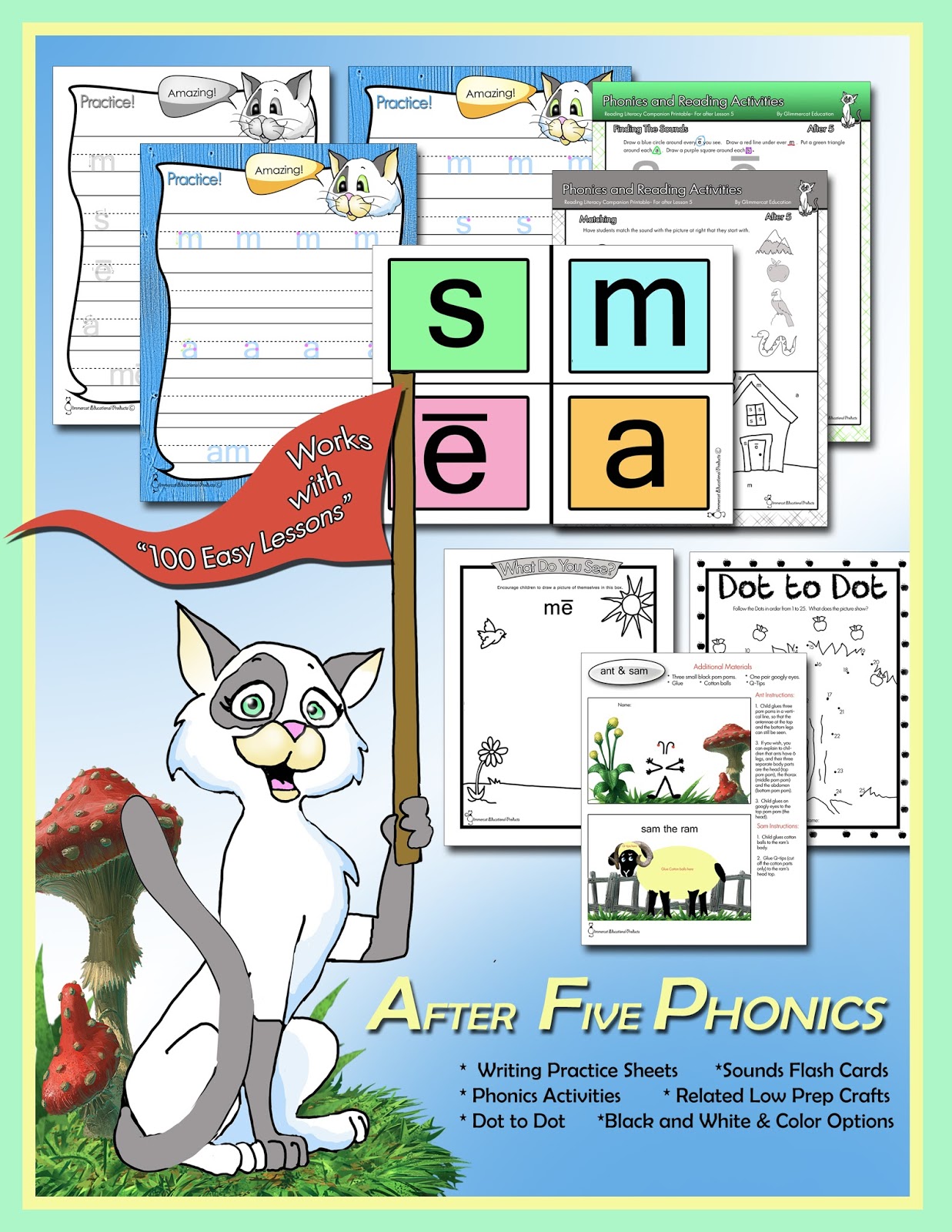 Glimmercat Education: More Printables for "Teach Your Child To Read in