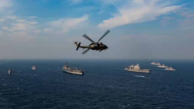 Forces of the Quartet countries exercise in the Arabian Sea on November 17 Forces of the Quartet countries exercise in the Arabian Sea on November 17