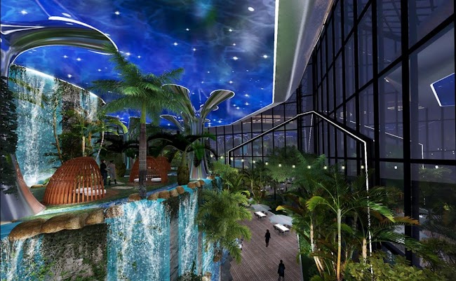 Thiết kế độc đáo của khu vườn nhiệt đới trên cao tại dự án Sunshine Ks Finance Capital Ciputra Hà Nội
